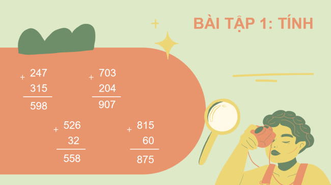 PowerPoint Toán 2 Bài 59: Phép cộng (không nhớ) trong phạm vi 1000