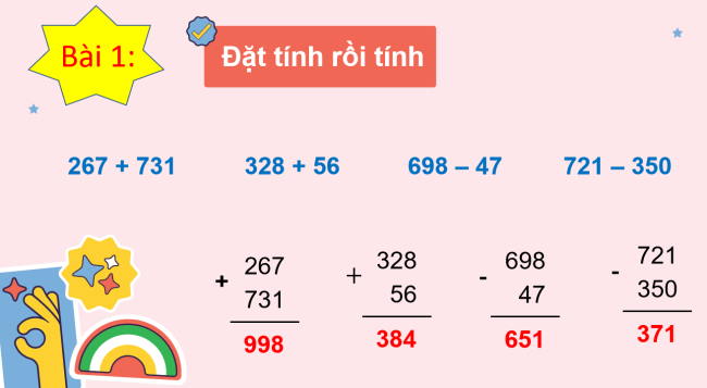PowerPoint Toán 2 Bài 63: Luyện tập chung