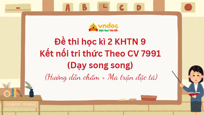 Đề thi học kì 2 KHTN 9 Kết nối tri thức Theo CV 7991 (Dạy song song) 