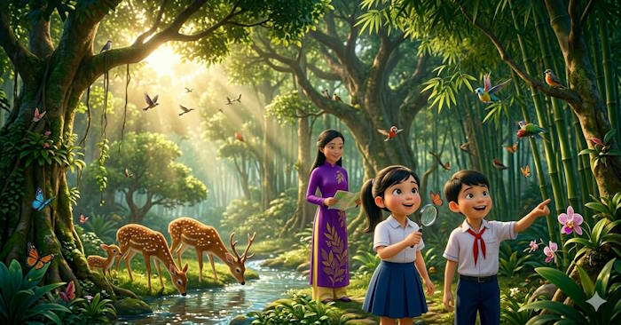 Video mở đầu Khoa học tự nhiên 8 Bài 43: Quần xã sinh vật (AI)