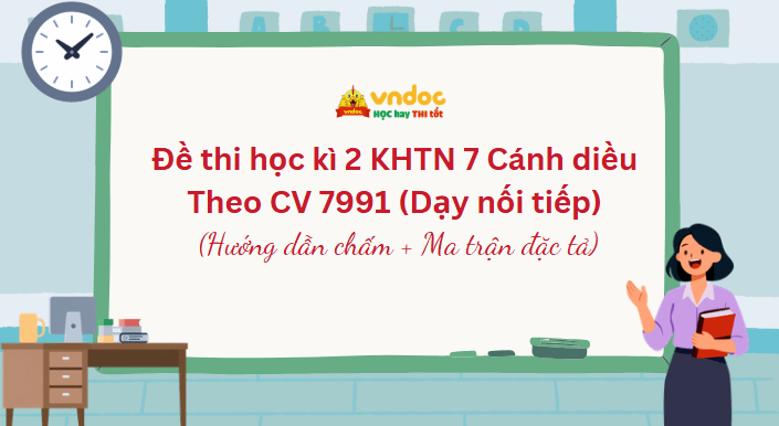Đề thi học kì 2 KHTN 7 Cánh diều Theo CV 7991 (Dạy nối tiếp) 