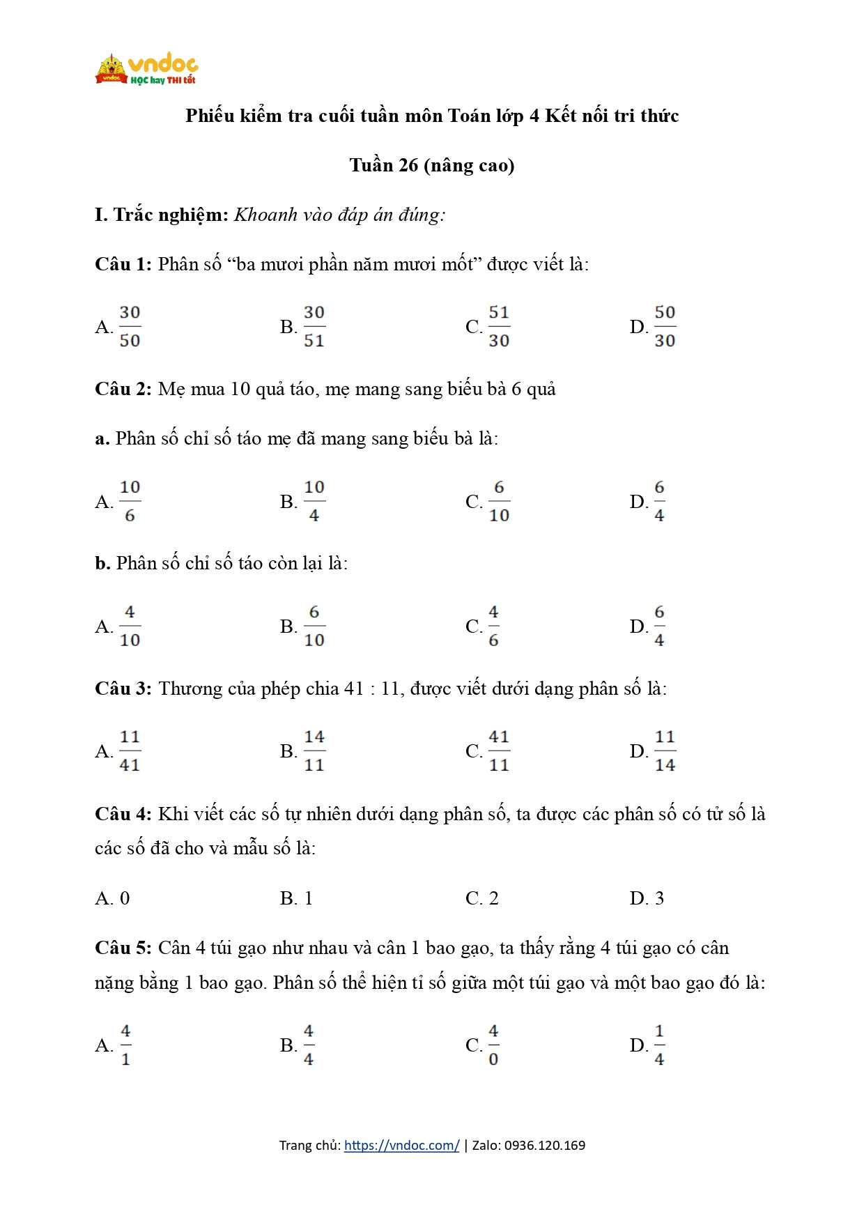 phieu kiem tra cuoi tuan 26 nang cao toan lop 4 kntt page 0001*910626