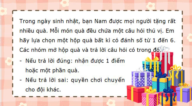 Trò chơi khởi động Giáo dục công dân 7 Bài 10