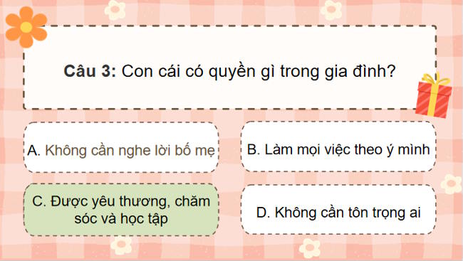 Trò chơi khởi động Giáo dục công dân 7 Bài 10