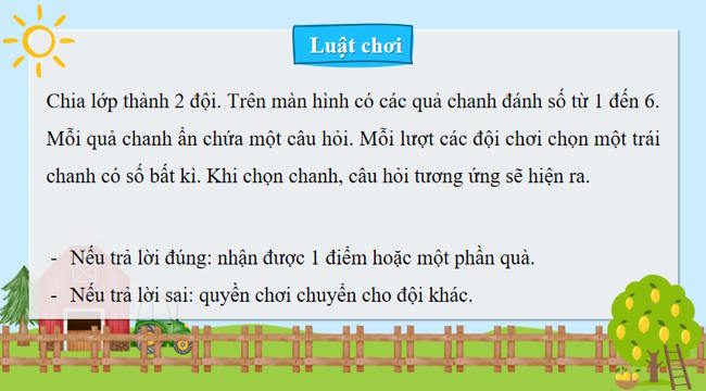 Trò chơi khởi động Giáo dục công dân 7 Bài 9