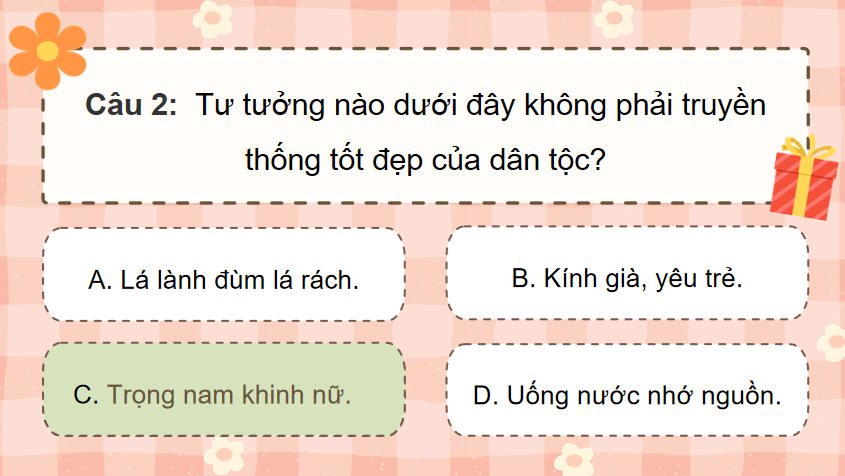 Trò chơi khởi động GDCD 8 Bài 1