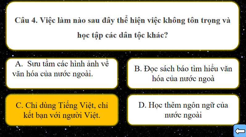Trò chơi khởi động GDCD 8 Bài 2