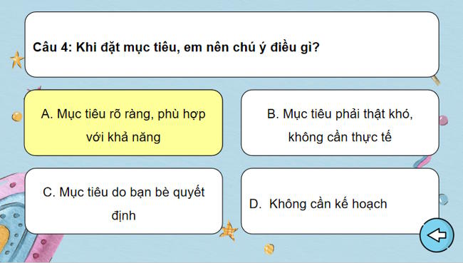 Trò chơi khởi động GDCD 8 Bài 6