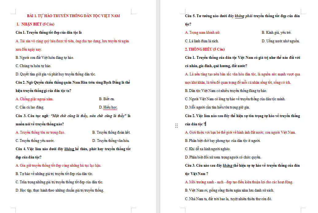 Trò chơi khởi động GDCD 8 Bài 1