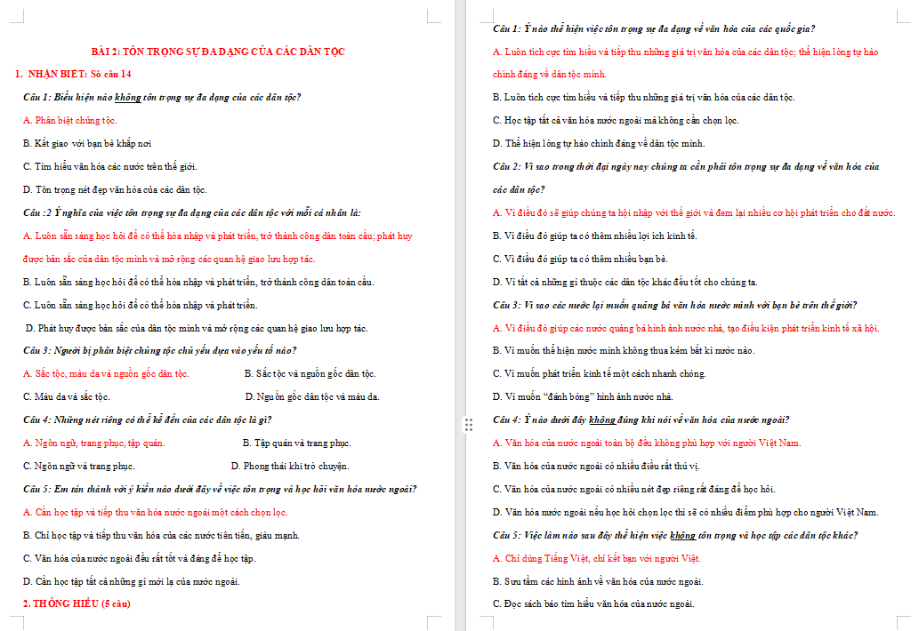 Trò chơi khởi động GDCD 8 Bài 2