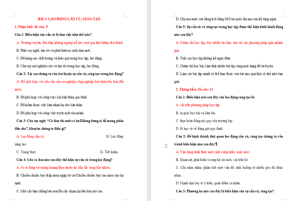 Trò chơi khởi động GDCD 8 Bài 3