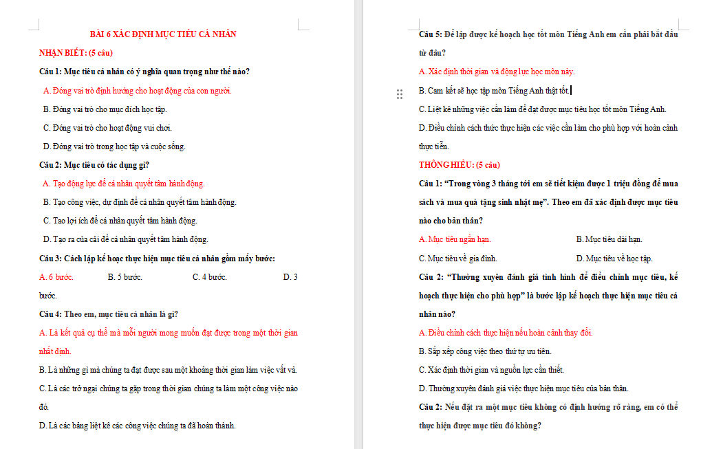 Trò chơi khởi động GDCD 8 Bài 6