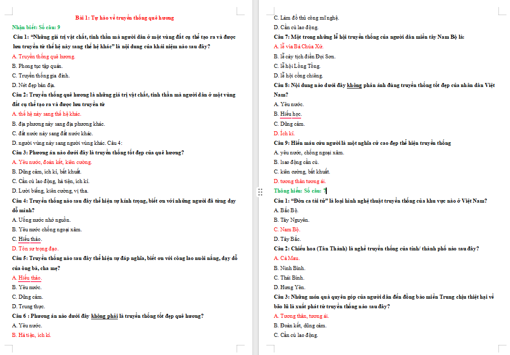 Trò chơi khởi động GDCD 7 Bài 6