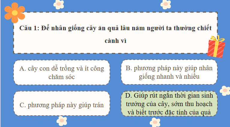 Trò chơi khởi động Khoa học tự nhiên 7 Bài 39