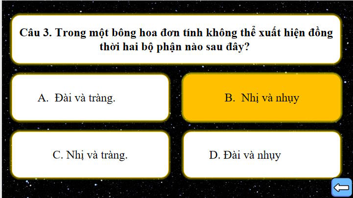 Trò chơi khởi động Khoa học tự nhiên 7 Bài 40