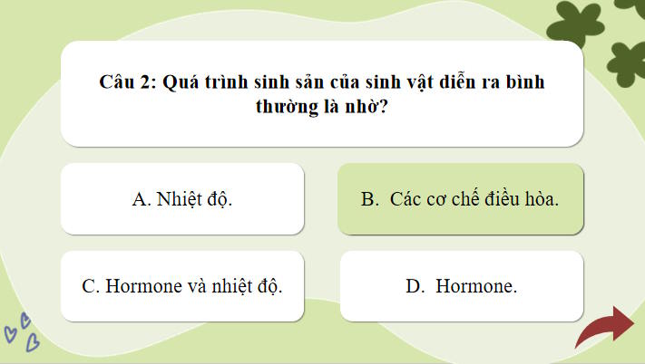 Trò chơi khởi động Khoa học tự nhiên 7 Bài 41