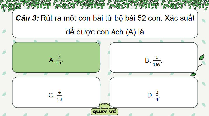 Game khởi động Toán 8 Bài 31