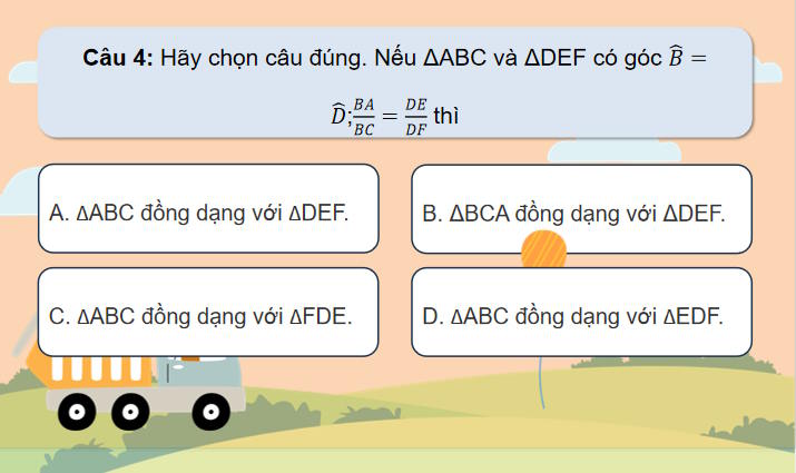 Game khởi động Toán 8 Bài 34