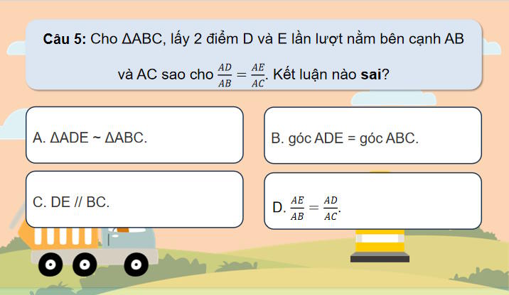 Game khởi động Toán 8 Bài 34