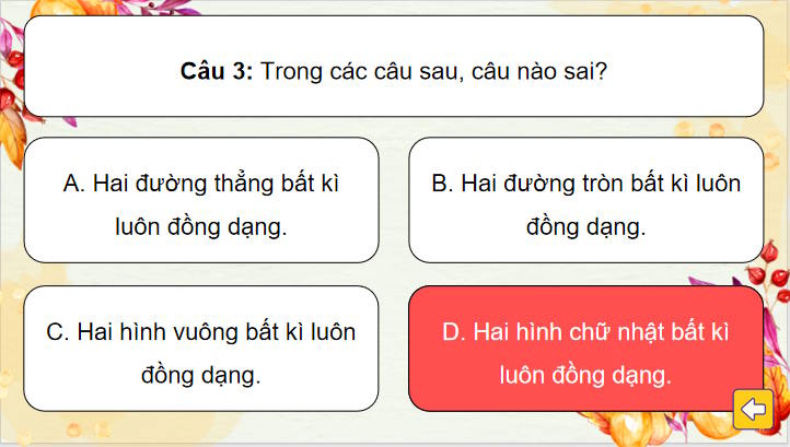 Game khởi động Toán 8 Bài 37