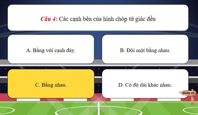 Game khởi động Toán 8 Bài 39