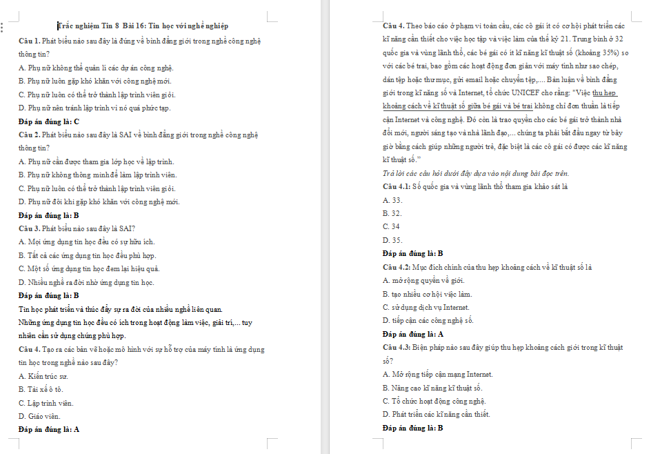 Trò chơi khởi động Tin học 8 Bài 16