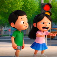 Video mở đầu Đạo đức 3 Bài 9: Đi bộ an toàn (AI)