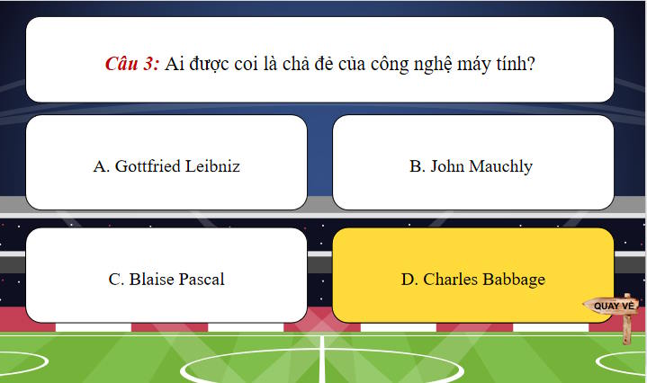 Trò chơi khởi động Tin học 8 Bài 1