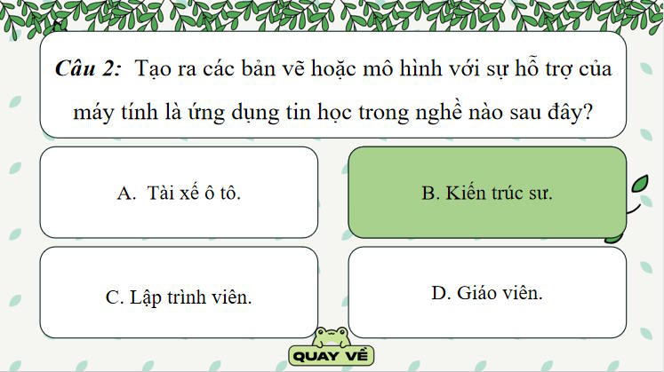 Trò chơi khởi động Tin học 8 Bài 16
