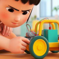 Video mở đầu Công nghệ 5 Bài 7: Lắp ráp mô hình xe điện chạy bằng pin (AI)