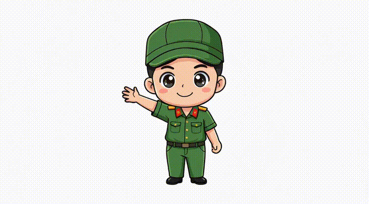 Nhân vật Bộ đội hoạt hình biết nói tạo video