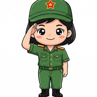 3 nhân vật bộ đội biết nói tạo video