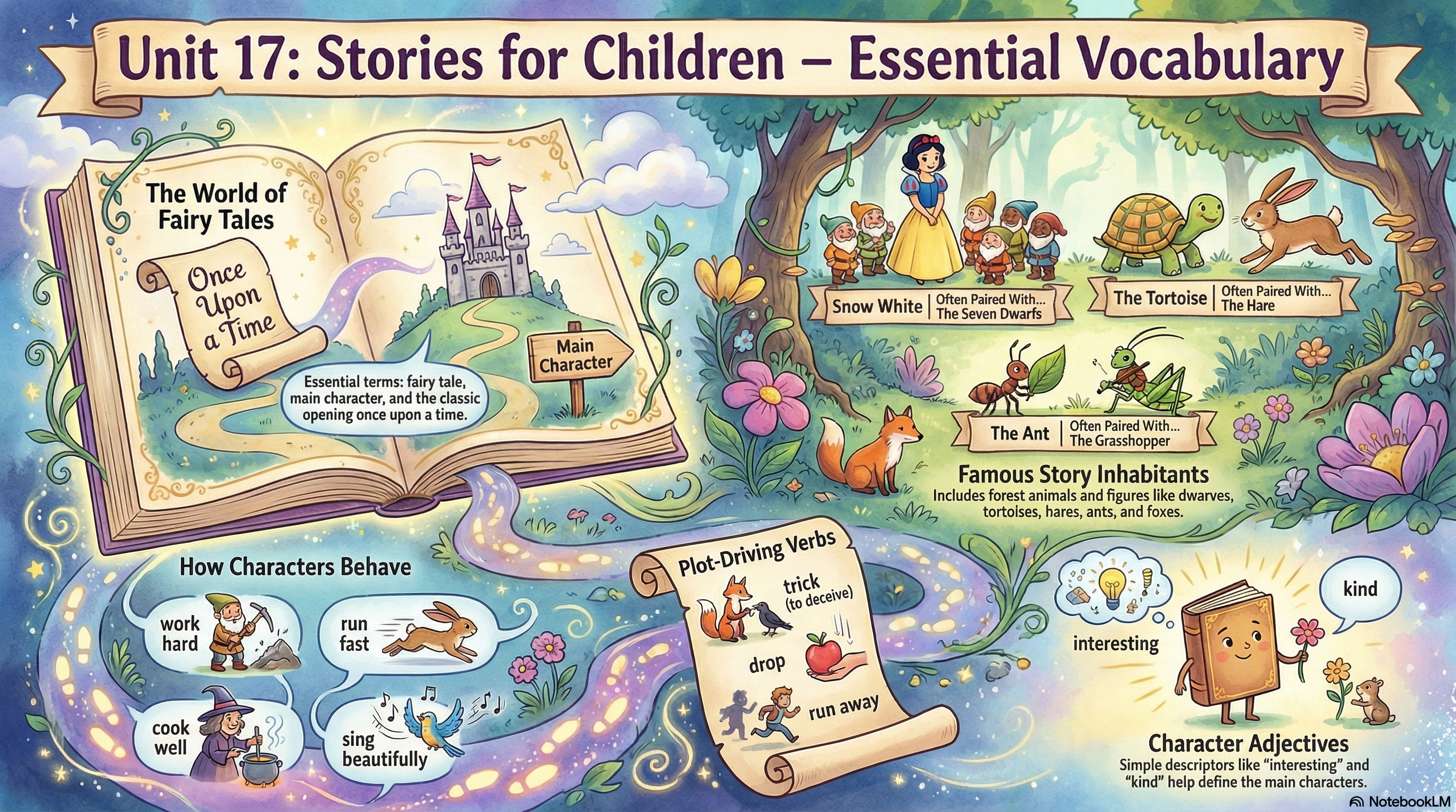 Từ vựng Unit 17 lớp 5 Stories for children Global Success
