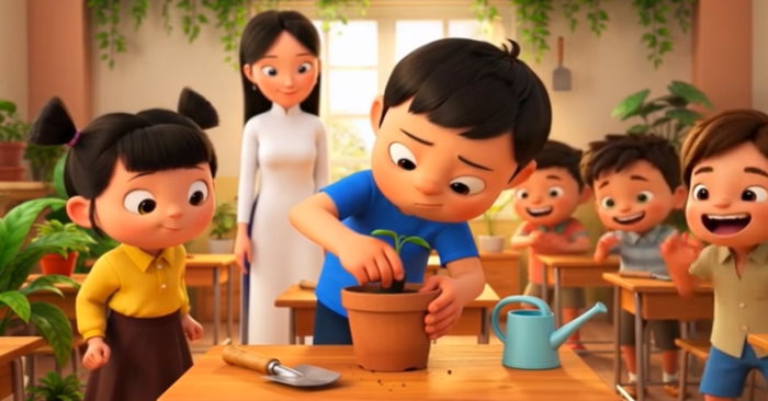 Video mở đầu Công nghệ 4 Bài 5: Trồng hoa, cây cảnh trong chậu (AI)