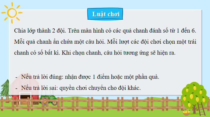 Game khởi động Khoa học tự nhiên lớp 7 Bài 36