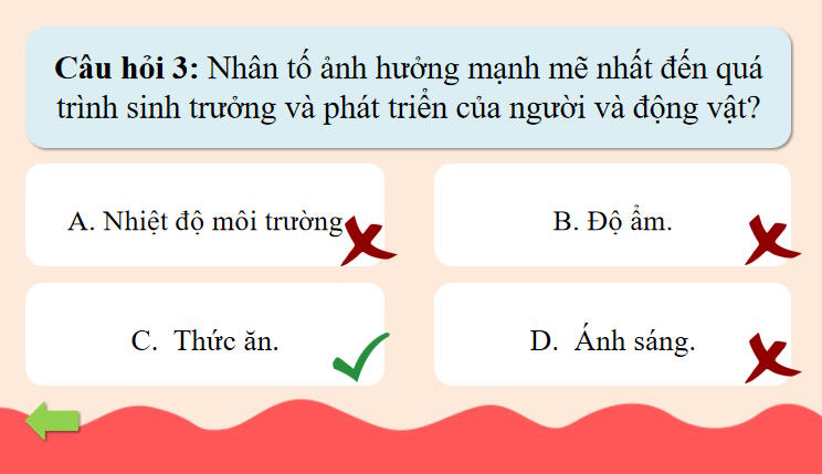 Game khởi động Khoa học tự nhiên lớp 7 Bài 37