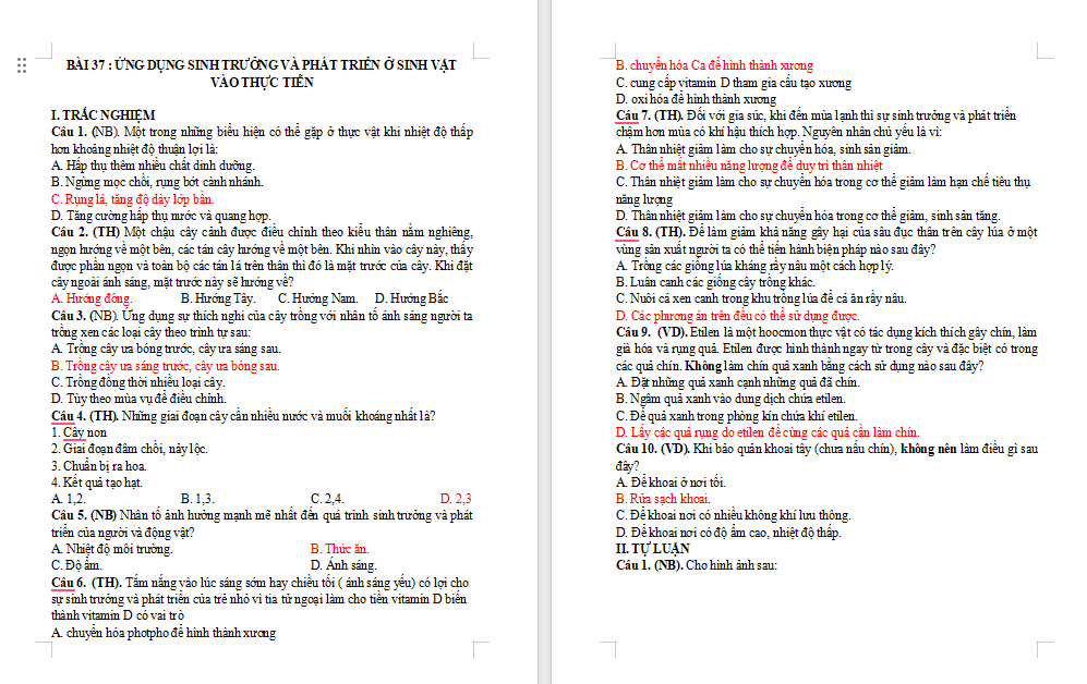 Game khởi động Khoa học tự nhiên lớp 7 Bài 37