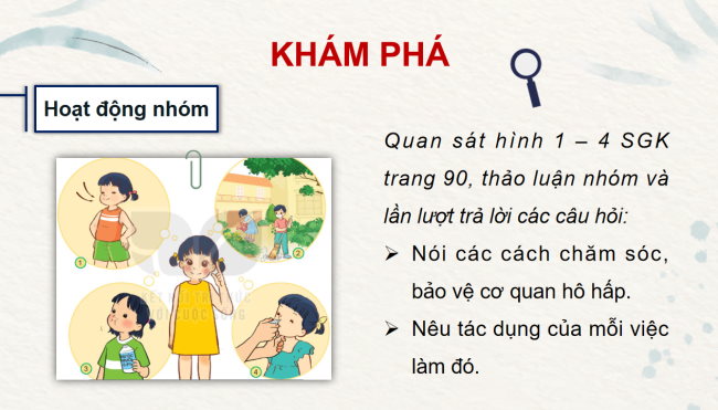 PowerPoint Tự nhiên và xã hội 2 Bài 24: Chăm sóc, bảo vệ cơ quan hô hấp