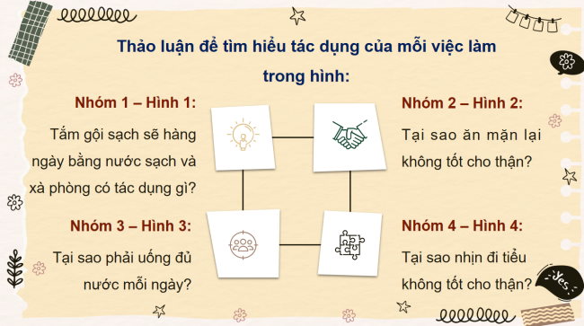 PowerPoint Tự nhiên và xã hội 2 Bài 26: Chăm sóc, bảo vệ cơ quan bài tiết nước tiểu