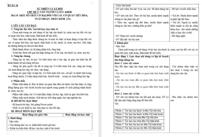 Giáo án Tự nhiên và xã hội 3 Bài 19