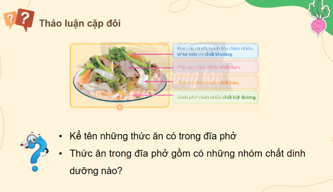 PowerPoint Khoa học 4 Bài 23: Các nhóm chất dinh dưỡng có trong thức ăn