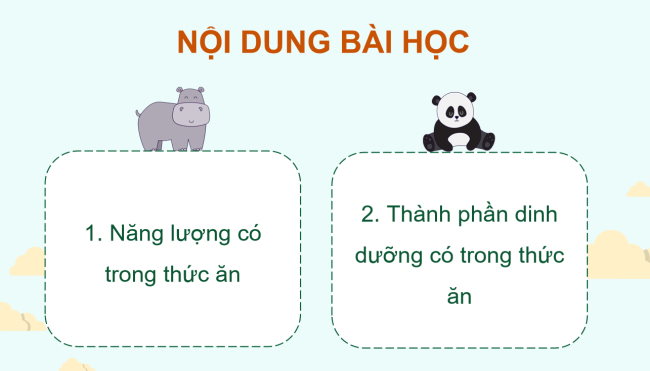 PowerPoint Khoa học 4 Bài 24: Giá trị dinh dưỡng có trong thức ăn