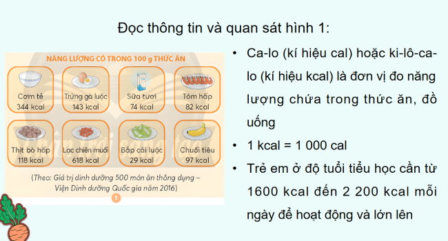 PowerPoint Khoa học 4 Bài 24: Giá trị dinh dưỡng có trong thức ăn