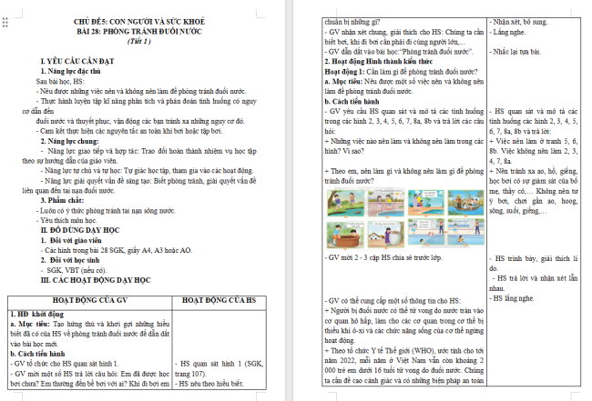 PowerPoint Khoa học 4 Bài 28: Phòng tránh đuối nước