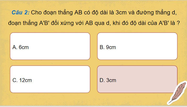 Game khởi động Toán 8 Bài tập cuối chương 3