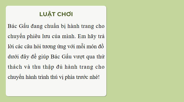 Game khởi động Toán 8 Bài tập cuối chương 6