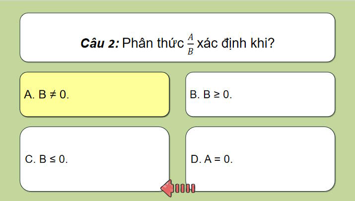 Game khởi động Toán 8 Bài tập cuối chương 6