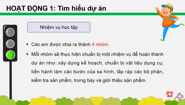 PowerPoint Công nghệ 3 Dự án 2: Làm mô hình sa bàn giao thông bằng giấy bìa cứng