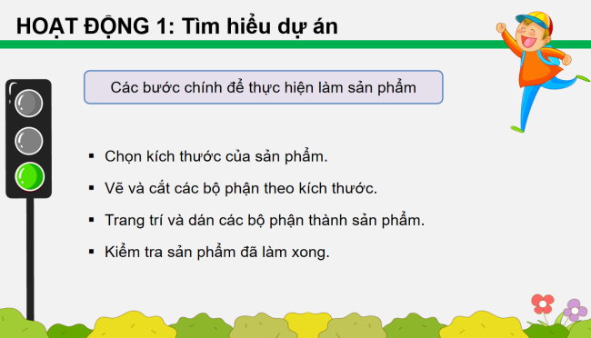 PowerPoint Công nghệ 3 Dự án 2: Làm mô hình sa bàn giao thông bằng giấy bìa cứng