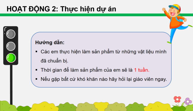 PowerPoint Công nghệ 3 Dự án 2: Làm mô hình sa bàn giao thông bằng giấy bìa cứng
